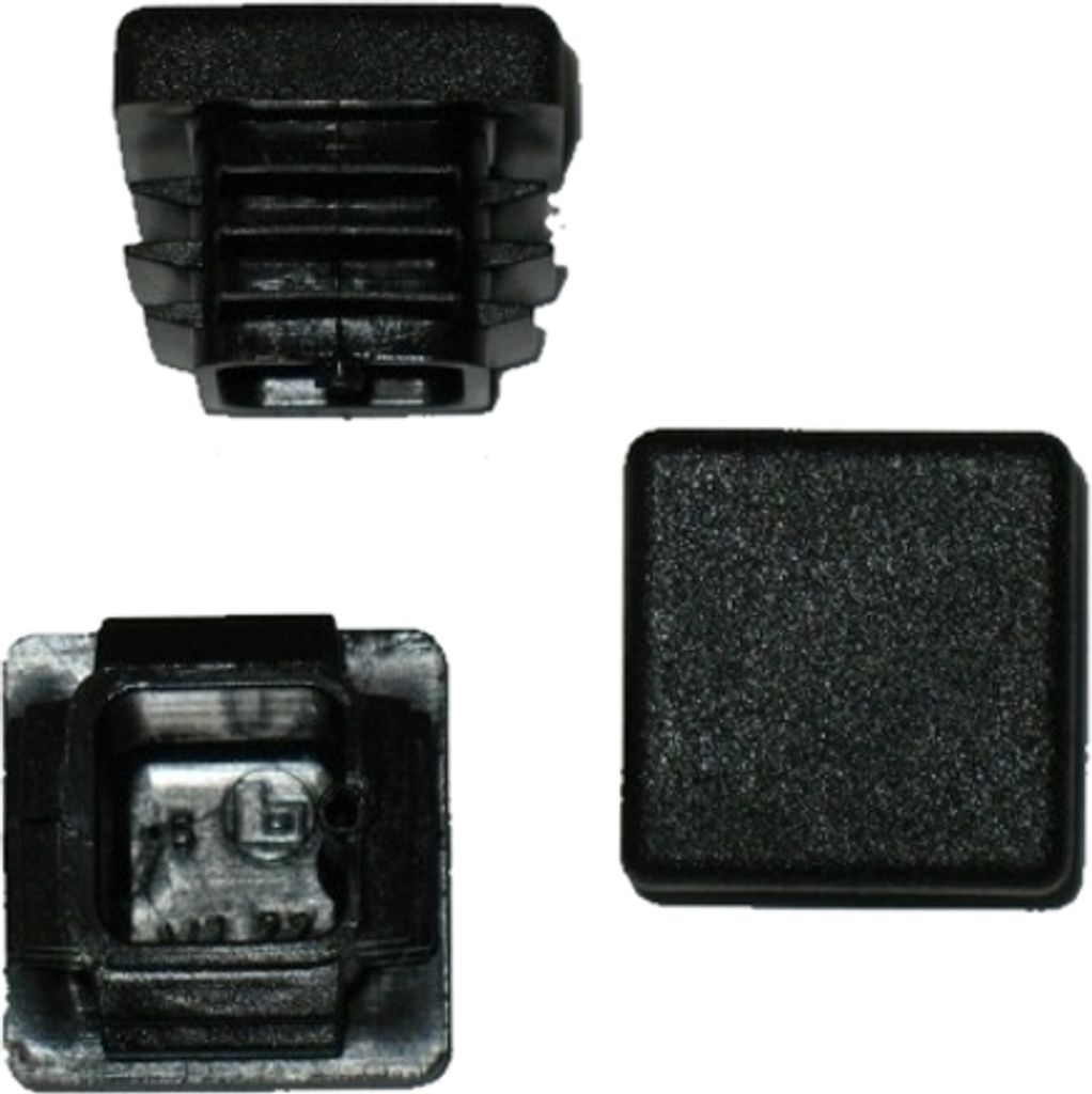 20 x Lamellenstopfen Vierkantrohrstopfen 20 x20 mm (Außen) Stopfen SCHWARZ