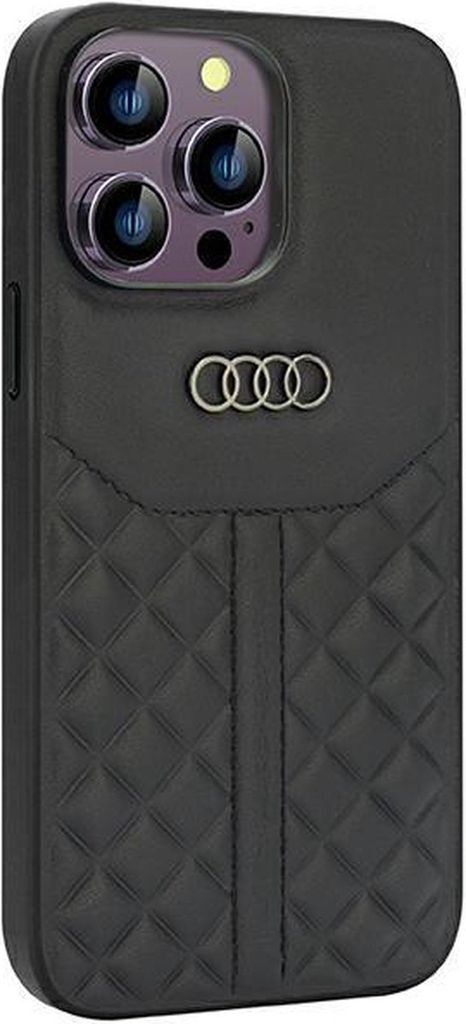 Audi Genuine Leather Case für iPhone 14 Pro Max schwarz