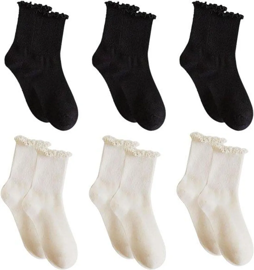 Bas beiges ornés de rubans et volants - Accessoire féminin et tendance