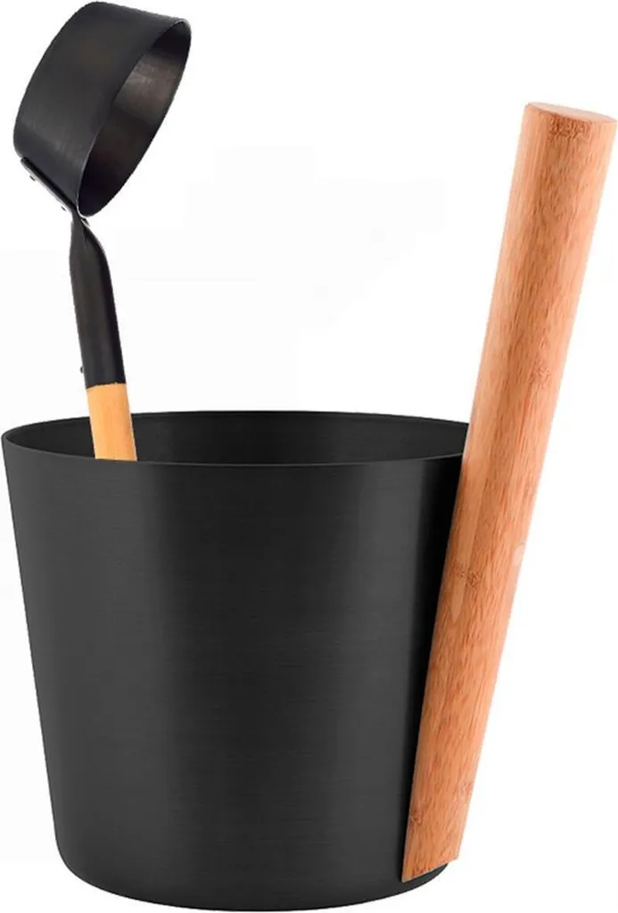 Set de Sauna Noir Rento en Aluminium : Robustesse et Style Finlandais