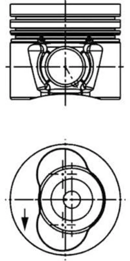 Piston de Moteur Complet KOLBENSCHMIDT 40734600 Pièce Auto Aveo Fiable