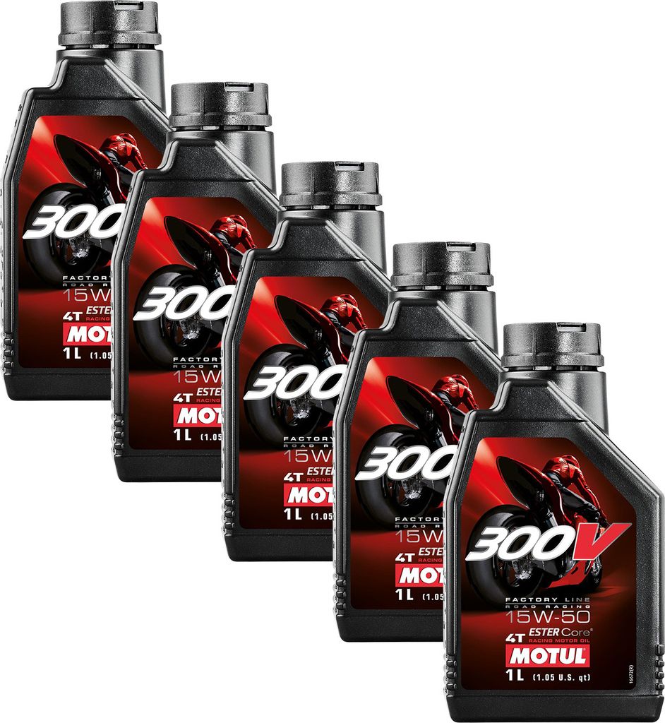 5x Motul 300V 4T FL Road Racing 15W-50 4-suwowy Zdjęcie produktu 