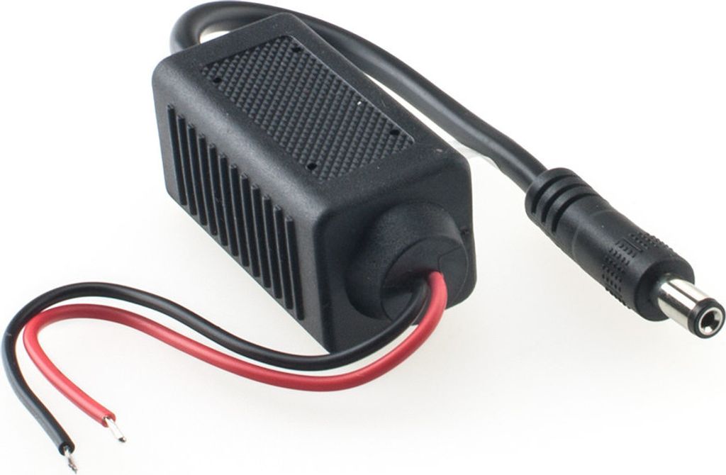 Spannungswandler für Rückfahrkamera integriert im Anschlusskabel von 24V oder 36V (offene Enden) auf 12V DC