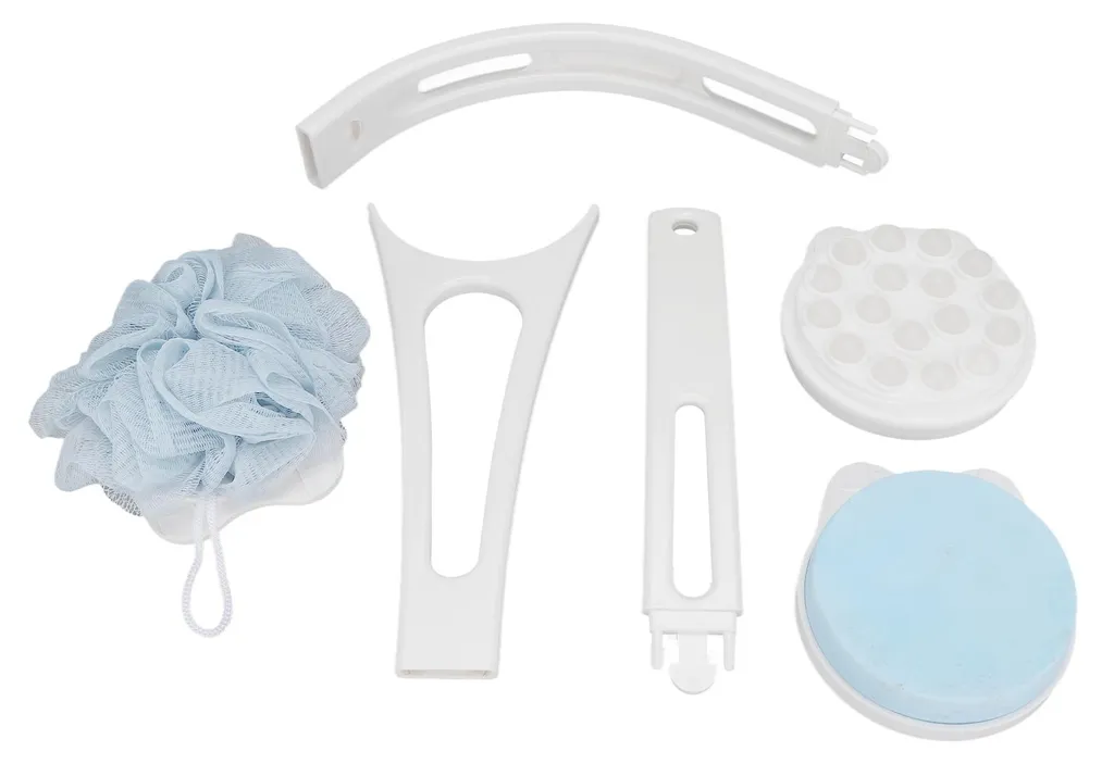 Brosse de douche à long manche et fleur de bain pour un gommage efficace