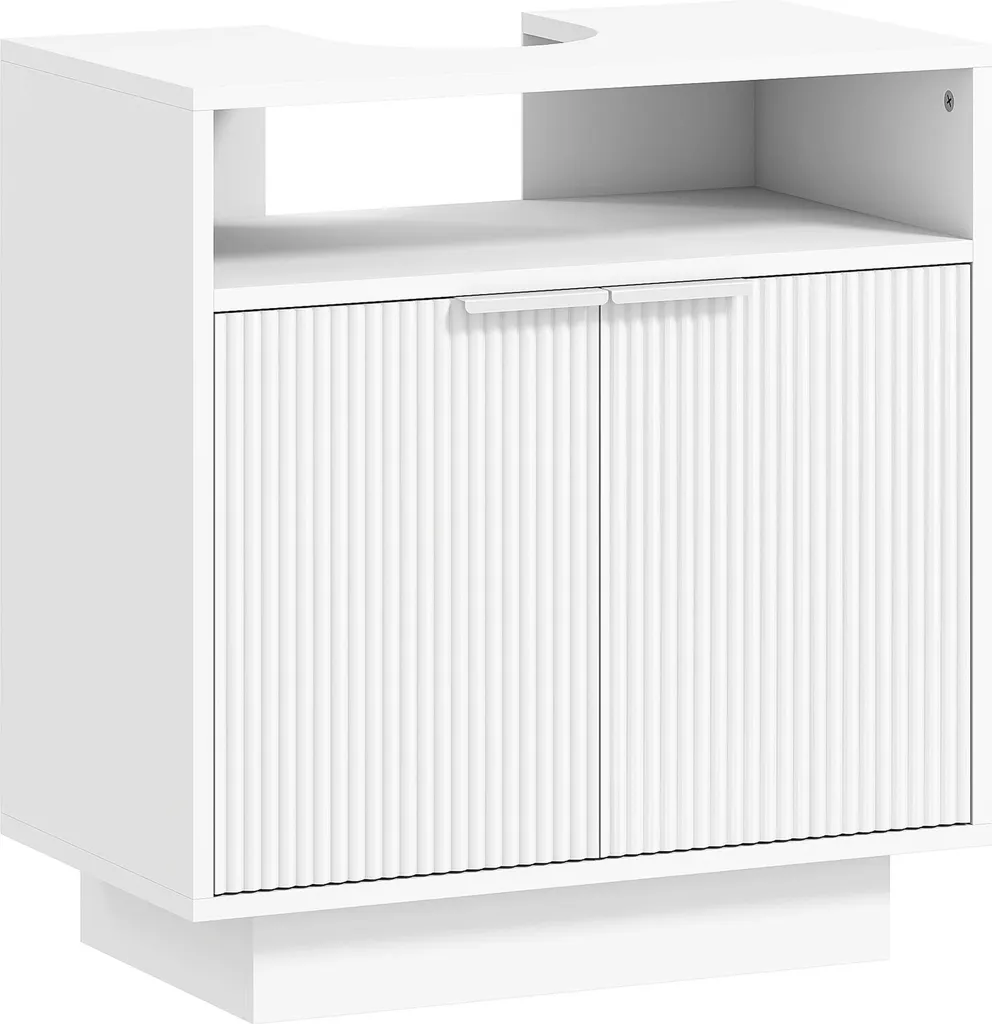 Armoire de salle de bains sous-vasque blanche style scandinave 60cm