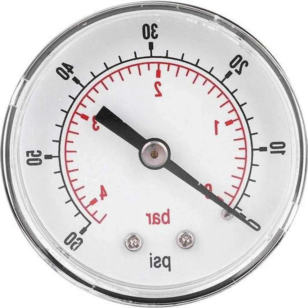 Manomètre 50 mm filetage arrière 1/4 BSPT haute fiabilité 0-60 psi