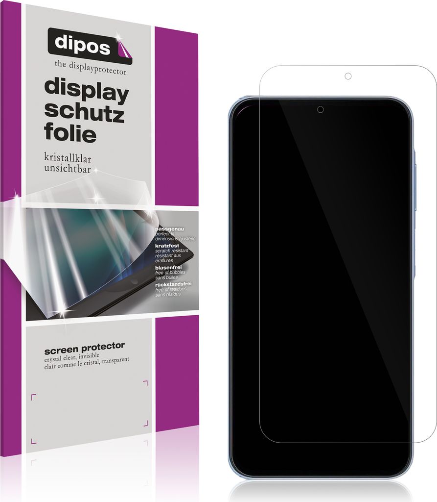 4x Schutzfolie für Samsung Galaxy A25 klar Displayschutzfolie Folie Display Schutz dipos