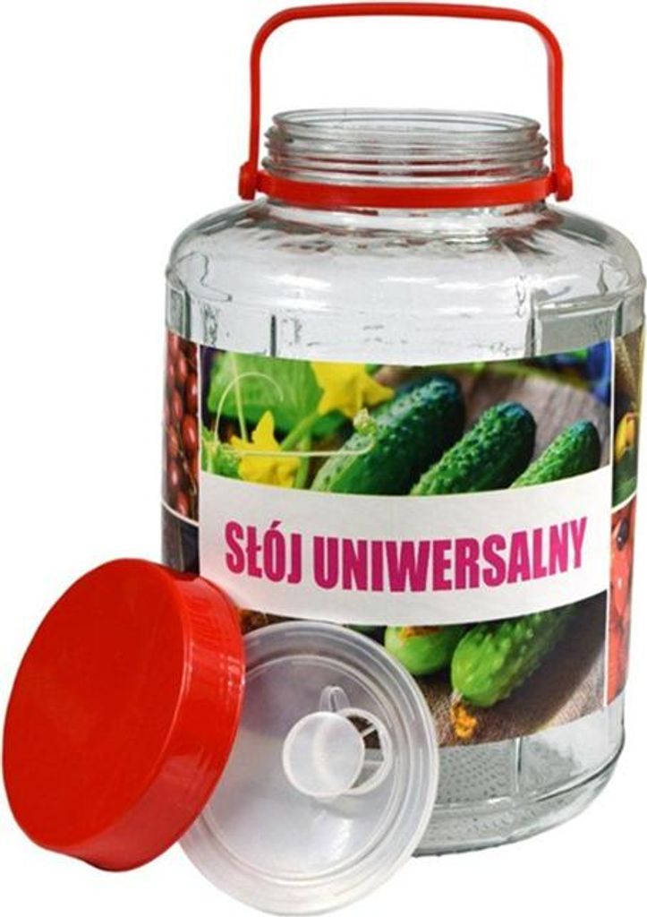 Glasgefäß mit Henkel, für Konfitüren, Säfte, Wein 5,0 l Produktbild 