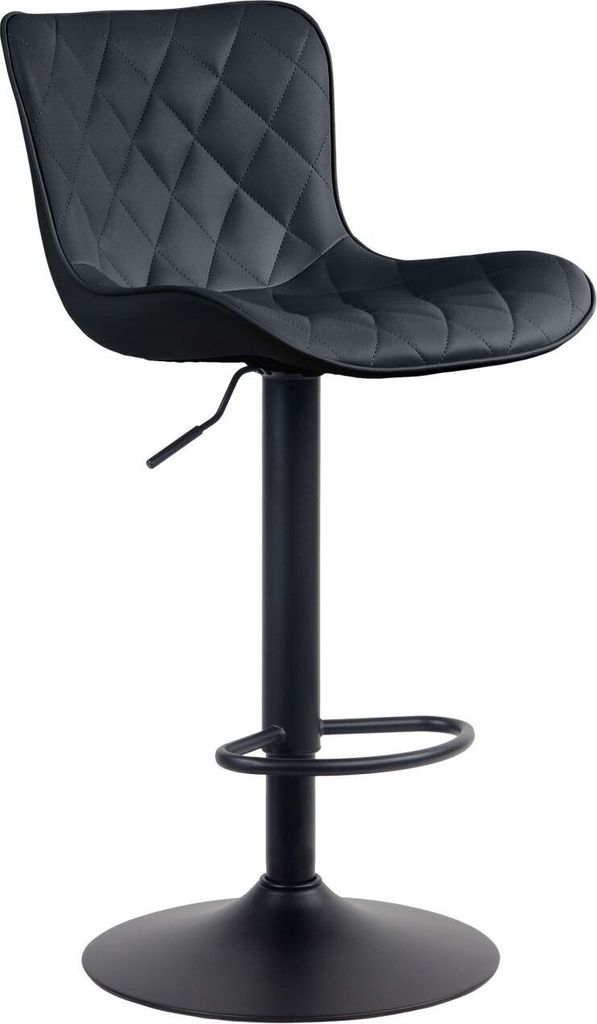 Barhocker Emma Kunstleder schwarz