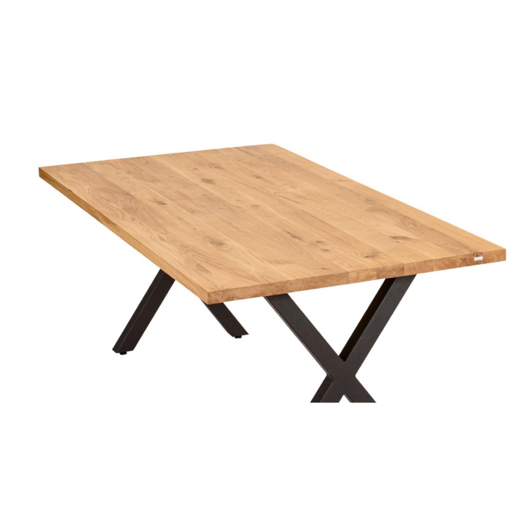 Tischplatte Eiche massiv 4 cm 180cm Länge gerade Kante, Kratzfest & natürlich geölt, Hochwertige Massivholzplatte, Esstisch, Schreibtisch, 180x8...