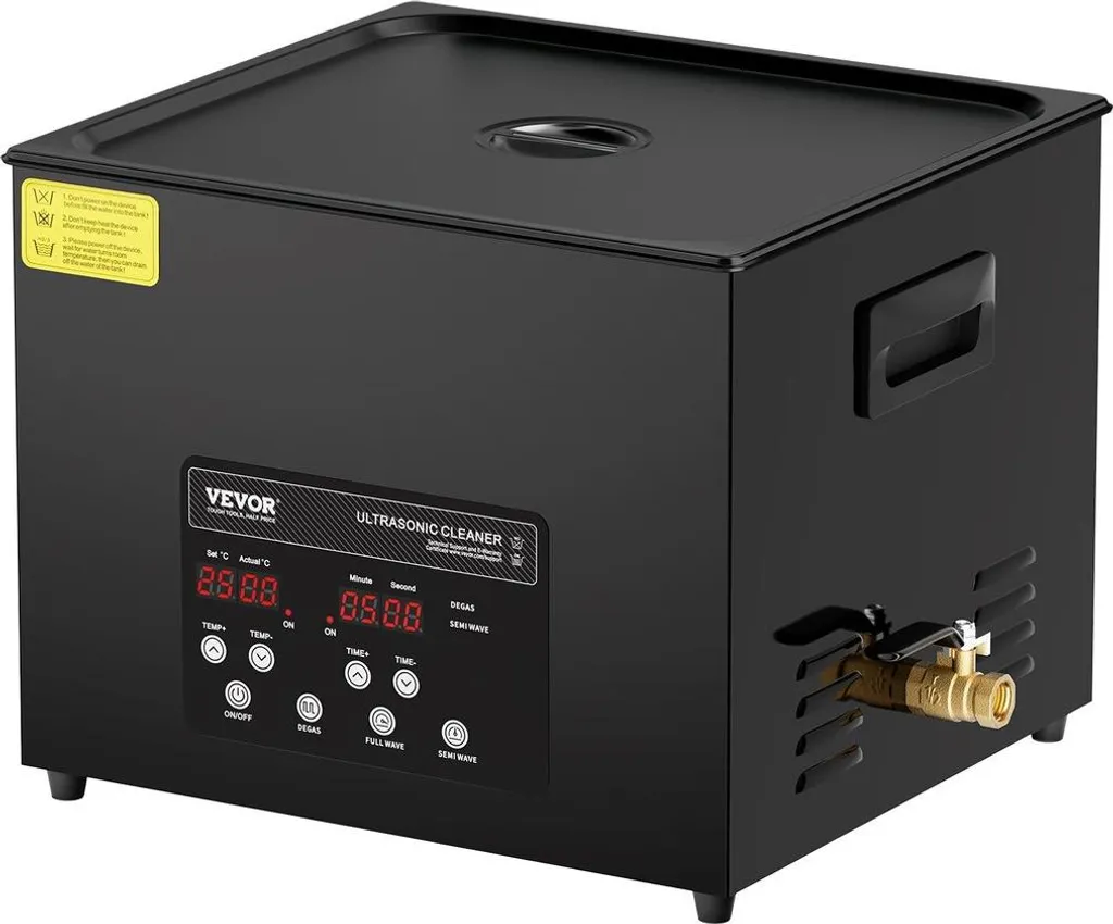 Bac à ultrasons 15L en inox pour dégraissage et chauffage 360W