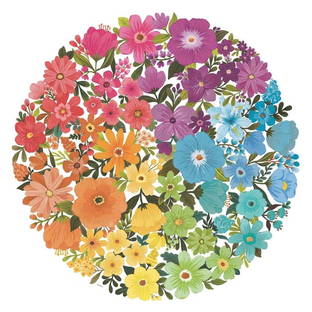 Puzzle Ravensburger 17167 Circ le di colori - Fiori 500 Te Immagine del prodotto 