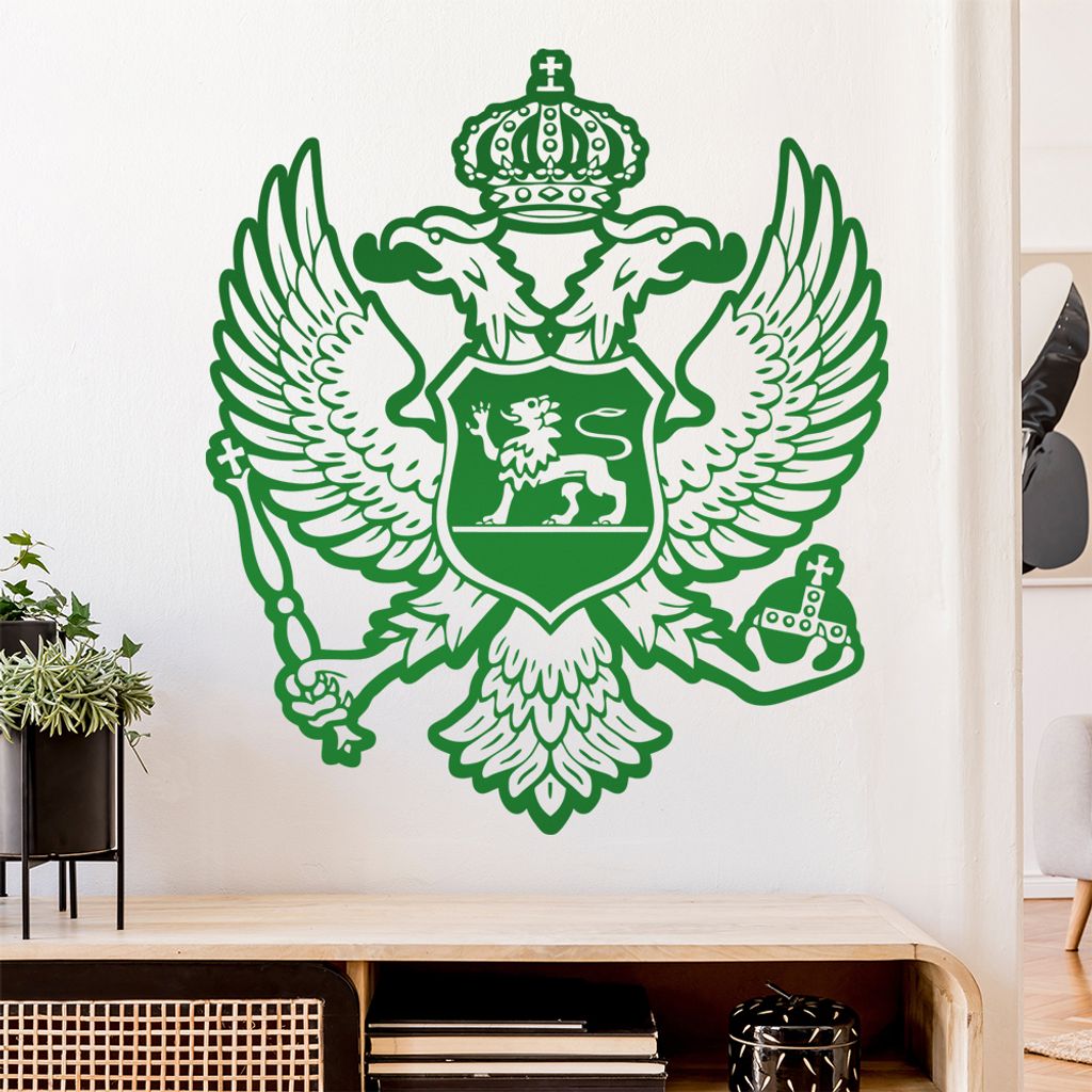 Monte Wappen Wandtattoo Wandaufkleber Wall Sticker - Dekoration, Küche, Wohnzimmer, Schlafzimmer, Badezimmer