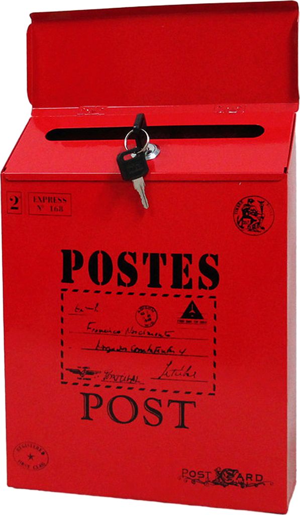 Briefkasten, Vorschlagsbox, rustikaler Stil, Wandmontage, mit sicherer Verriegelung, lebendige Farbe, Feedback-Box für den Arbeitsplatz