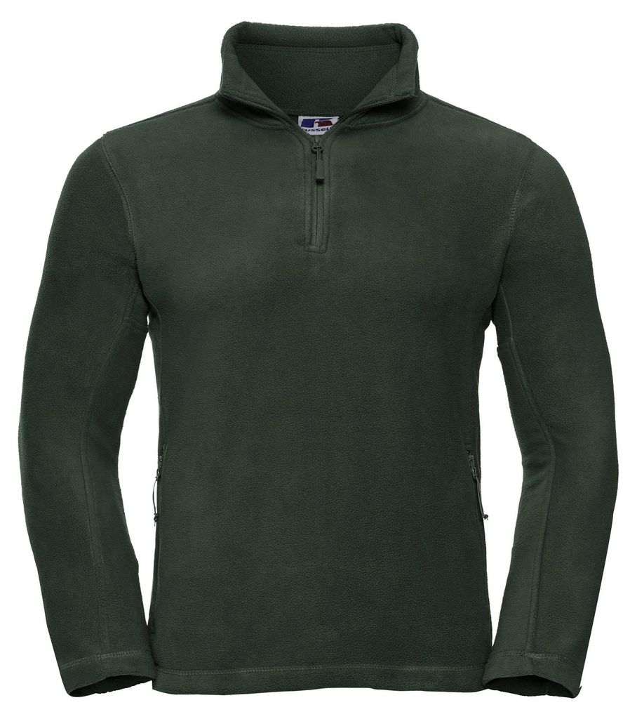 Russell Herren Outdoor Fleecepullover mit Reißverschluss am Kragen FK716 (2XL) (Flaschengrün)