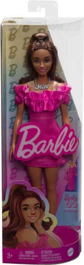 Poupée Barbie Fashionista - Robe rose à manches volantées Image du produit 
