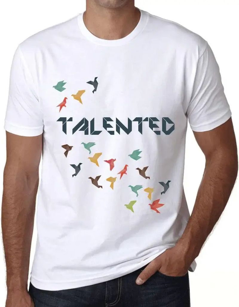 Herren Grafik T-Shirt Origami begabt – Origami Talented – Öko-Verantwortlich Vintage Jahrgang Kurzarm Lustige Druck Geburtstag Geschenk Mann