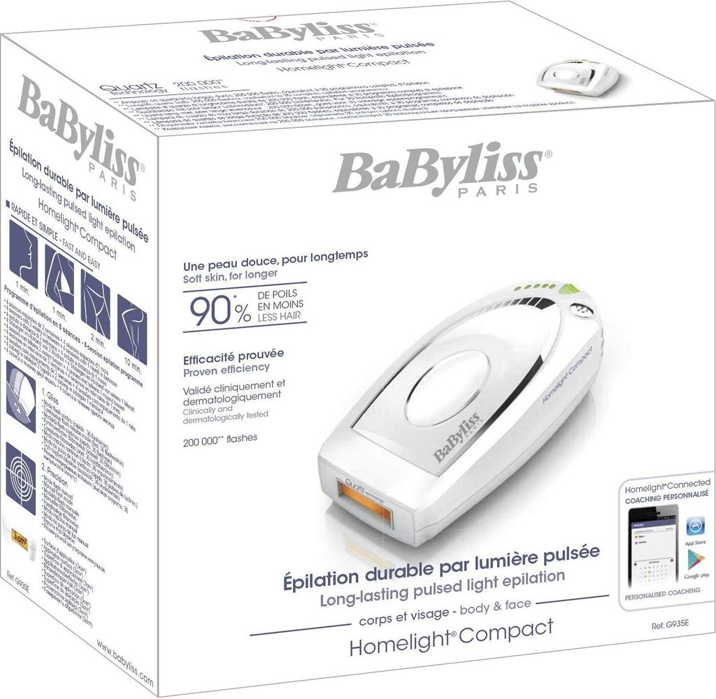 BaByliss G935E, Zilver, Wit, Intensieve pulserend licht Productafbeelding 