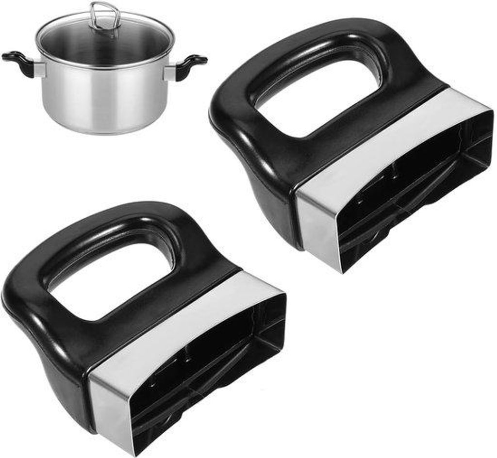 Zwei-Hand-Griffe - Linker-Hand-Griff - Universelle Handgriffe - Aluminium-Legierung - Ersetzbar - Maße 7*6,5 cm - Geeignet für Wok-Pfannen, Stahl...
