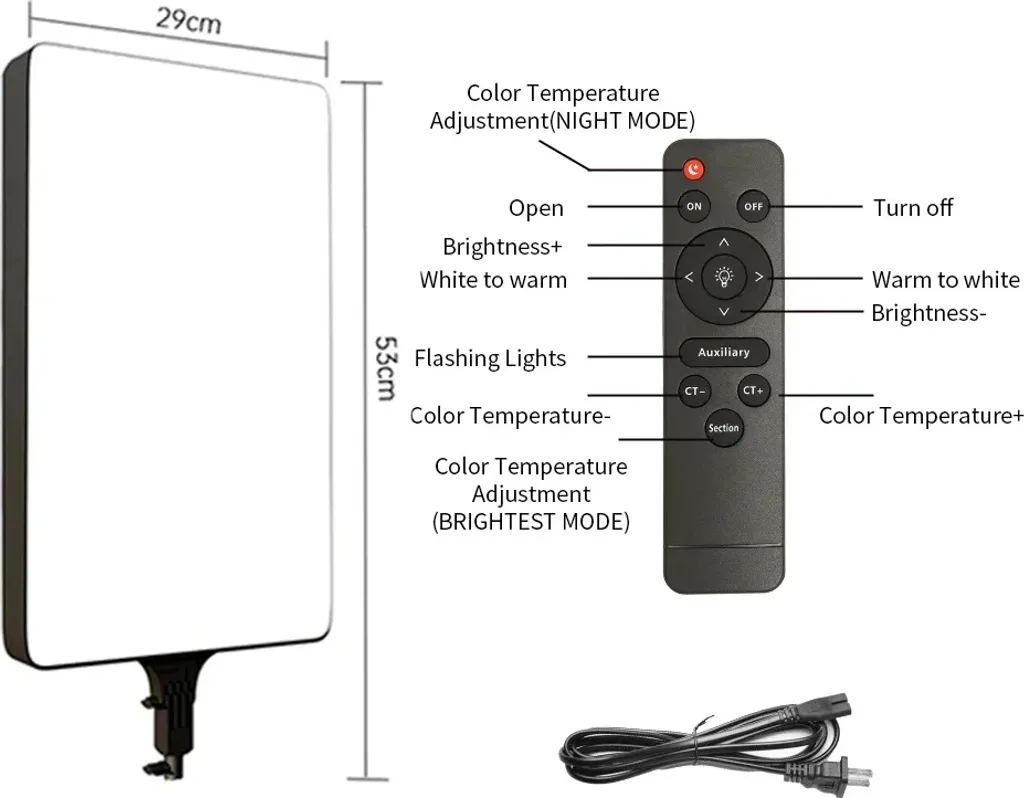 Panneau LED de Streaming et Visioconférence Bicolore à Éclairement Doux - 2