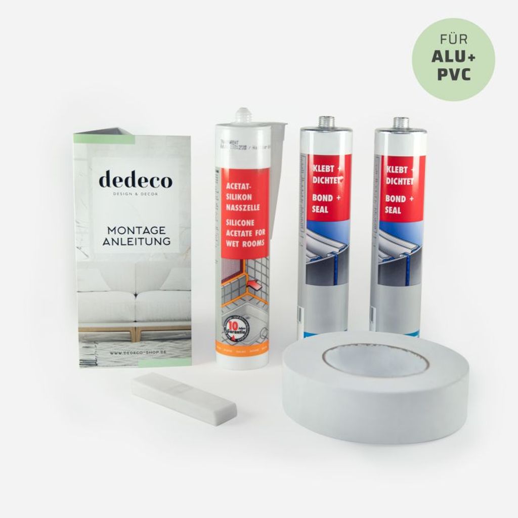dedeco Montage-Set für Aluminium, Kunststoff, PVC, Produktbild 