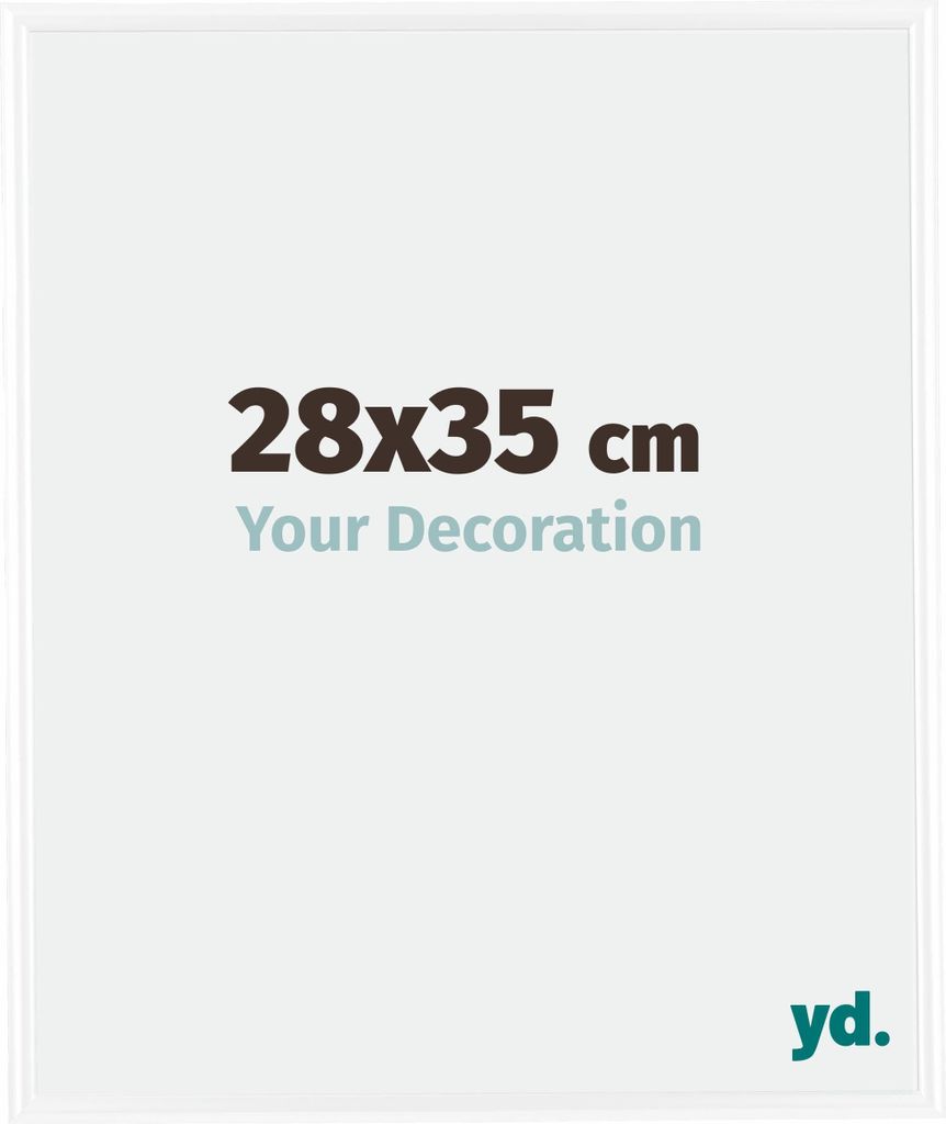 Bilderrahmen, 28x35 cm, Weiß Hochglanz, Kunststoff, Bordeaux