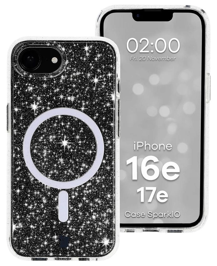 Glitzer Hülle mit Magnetring für iPhone 17e / 16e, Bizon Produktbild 