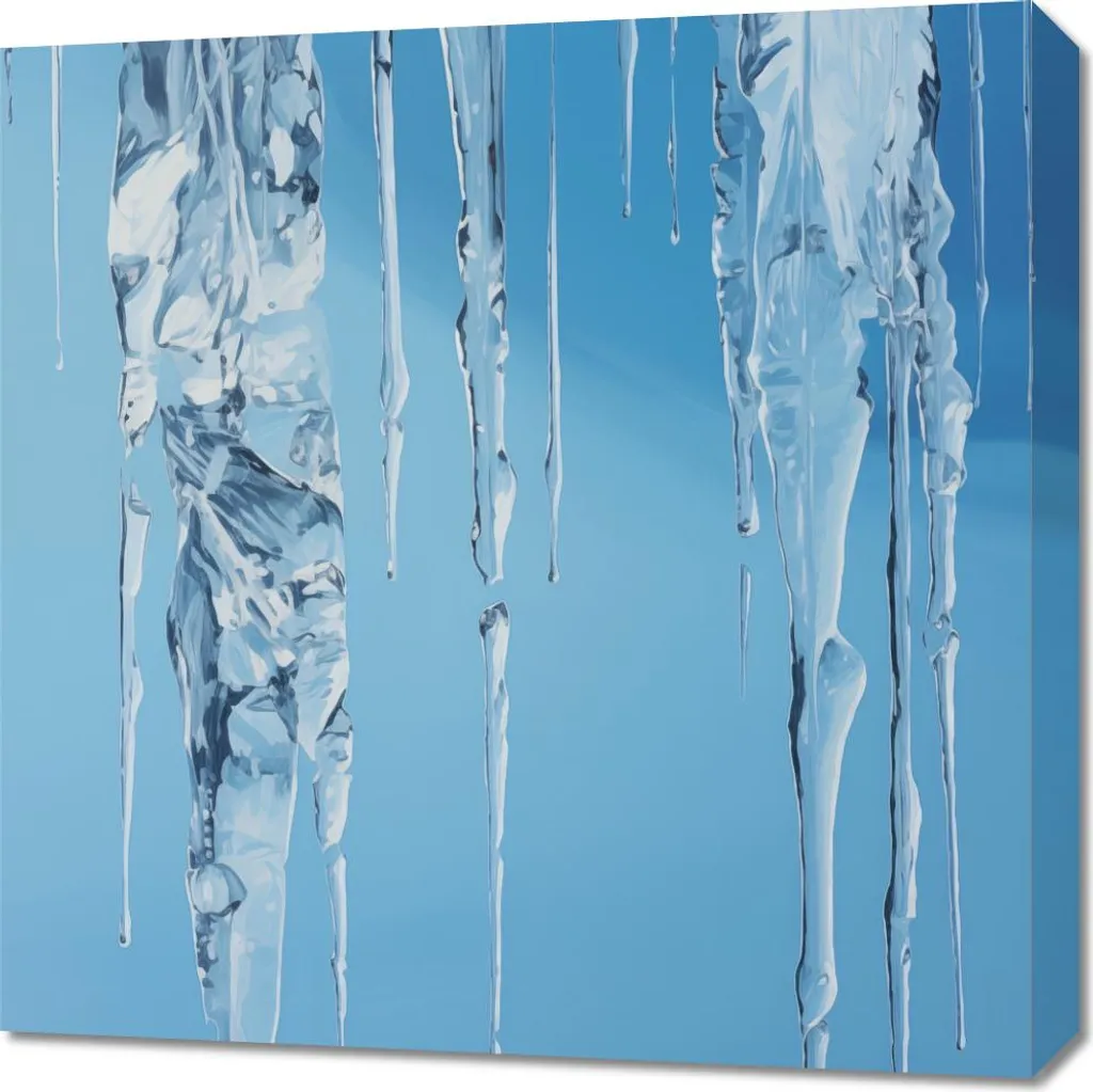 Tableau Image 60 x 60 cm Givre cristallisé - Décoration Murale Carrée