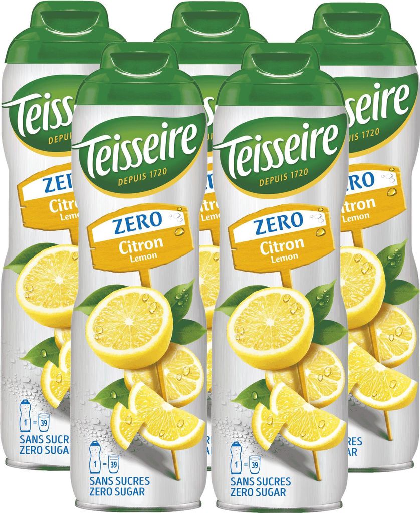 Teisseire Sirup Lemon/Zitrone zero Zucker 600ml - Cocktails Produktbild 
