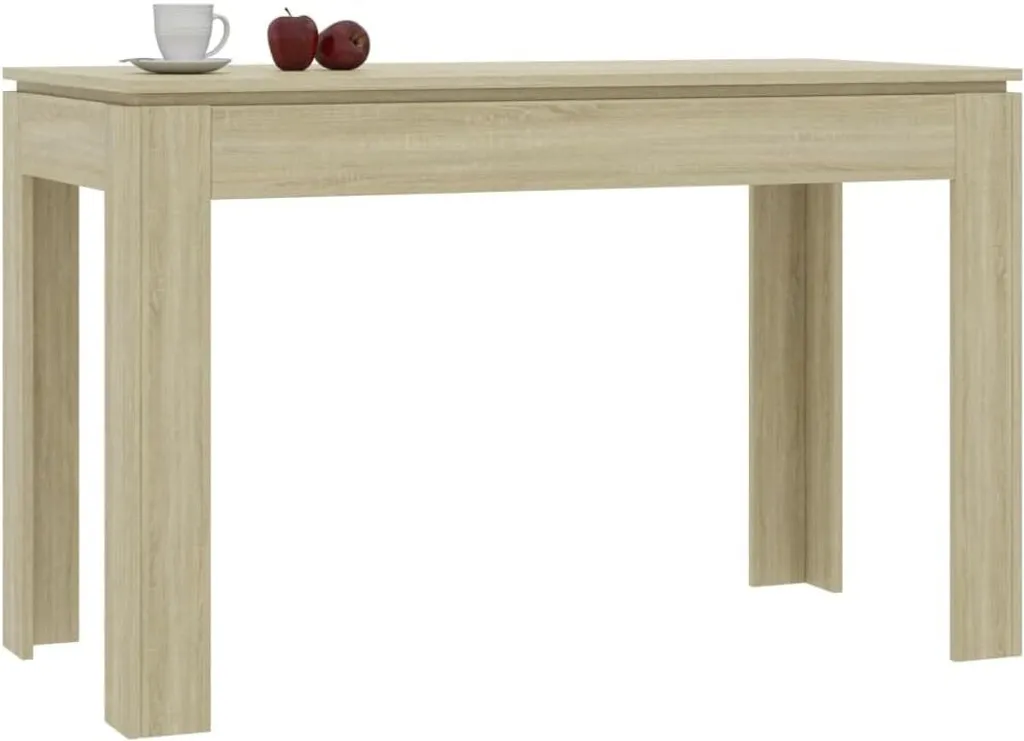 Table en bois Sonoma 120x60cm structure robuste et plateau résistant
