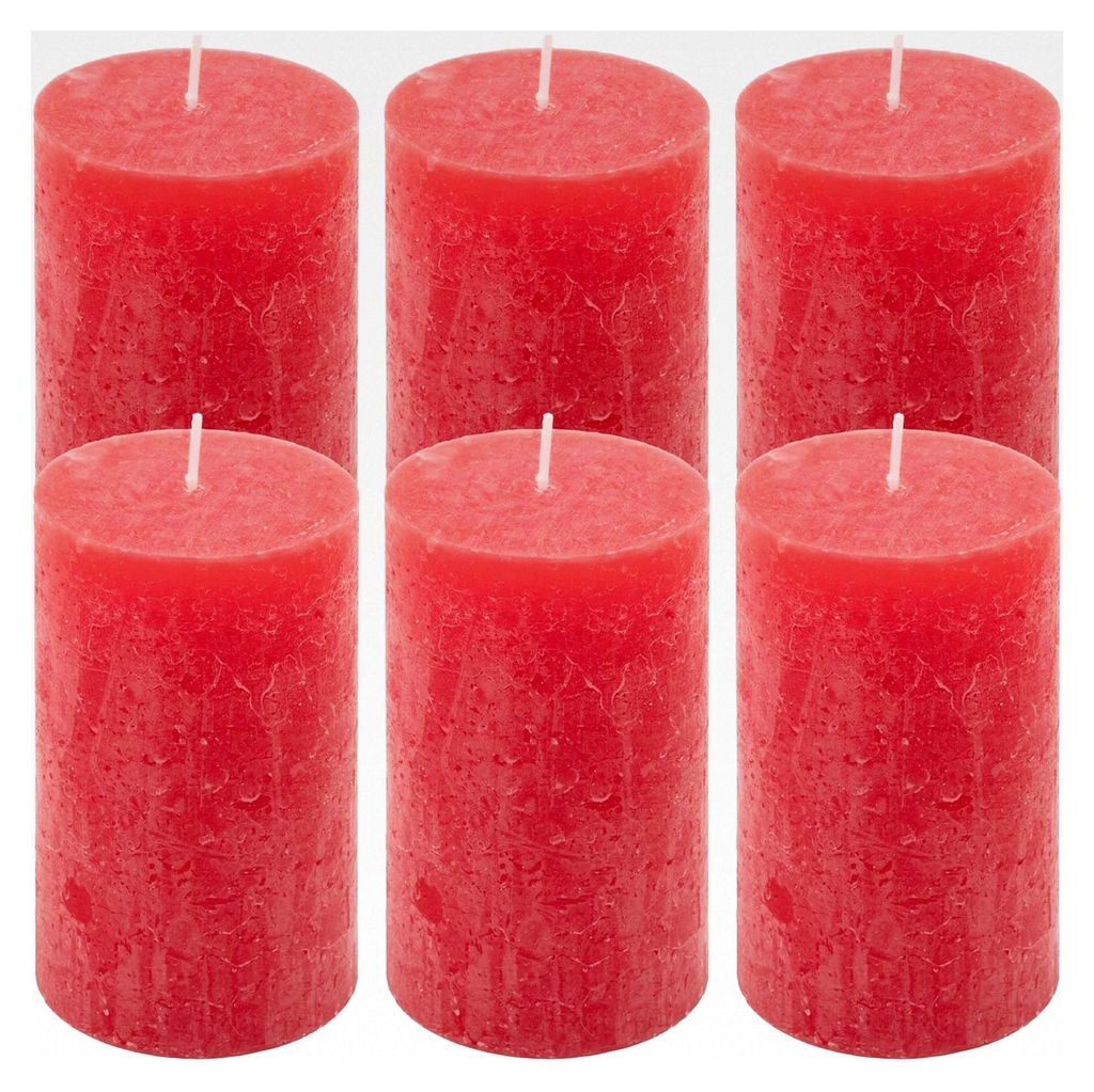 Rustikale Kerze Höhe 11,5 cm Ø 6,8 cm lange Brenndauer Rundkerze Säulenkerzen Kerzendekoration Tischkerzen Weihnachtskerzen Hochzeitsdekoration ...