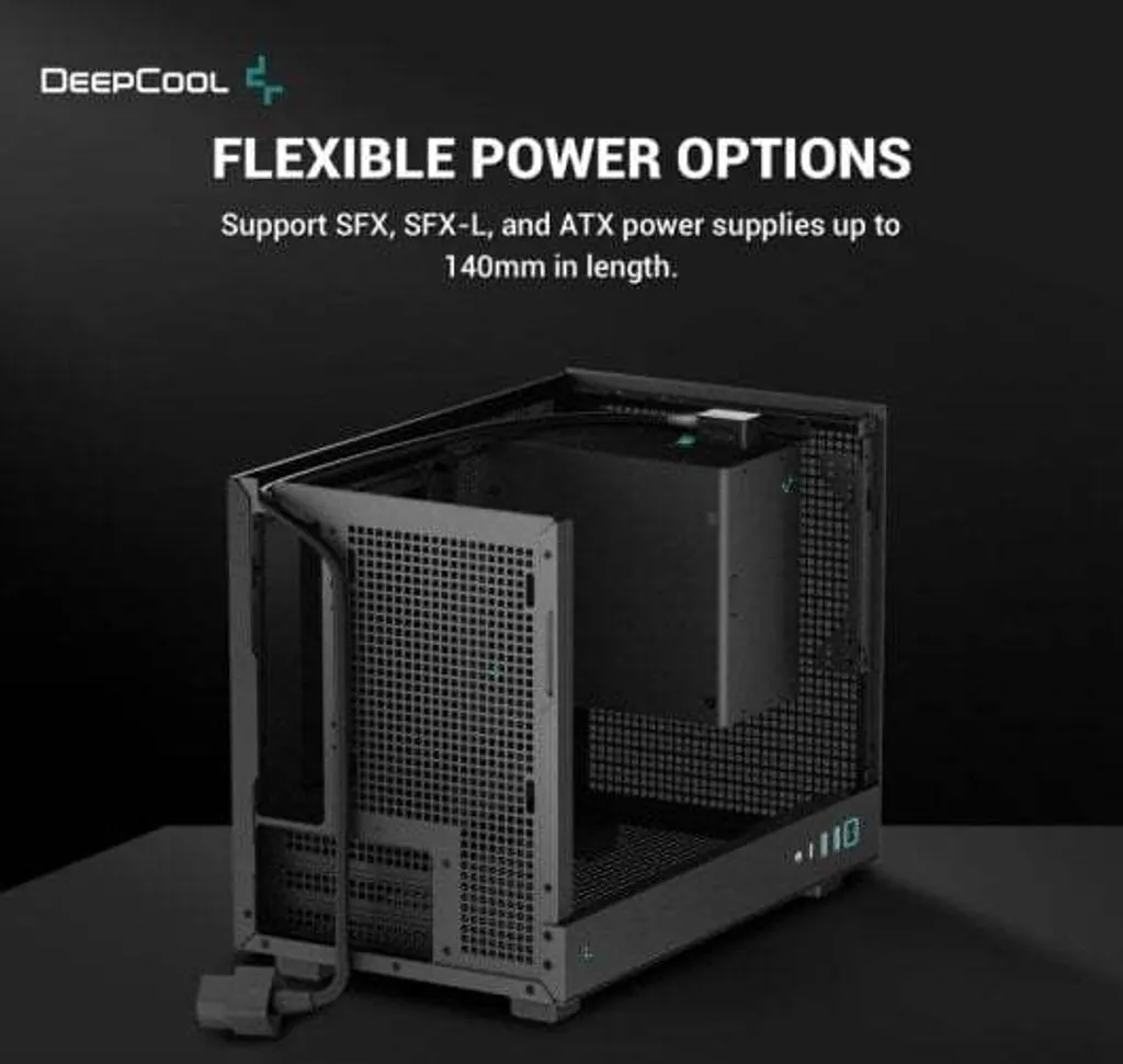 Boîtier PC Portable DeepCool CH160 - Idéal Setup Gaming Mini-ITX Noir - 16