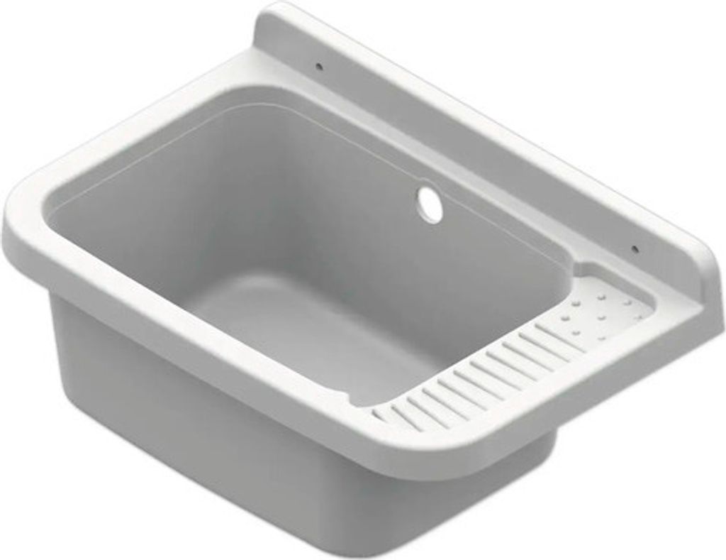 Ausgussbecken 50,8 x 33,8 cm weiß matt Produktbild 
