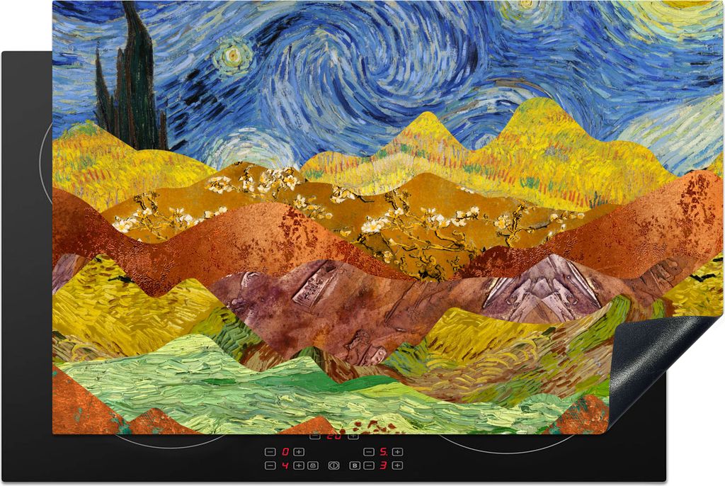 KitchenYeah Herdabdeckplatte Van Gogh - Alte Meister - Malerei , 81x52cm, Küche Deko, Glaskeramikfeld Herdabdeckung, Abdeckplatte fùr Kochfeld