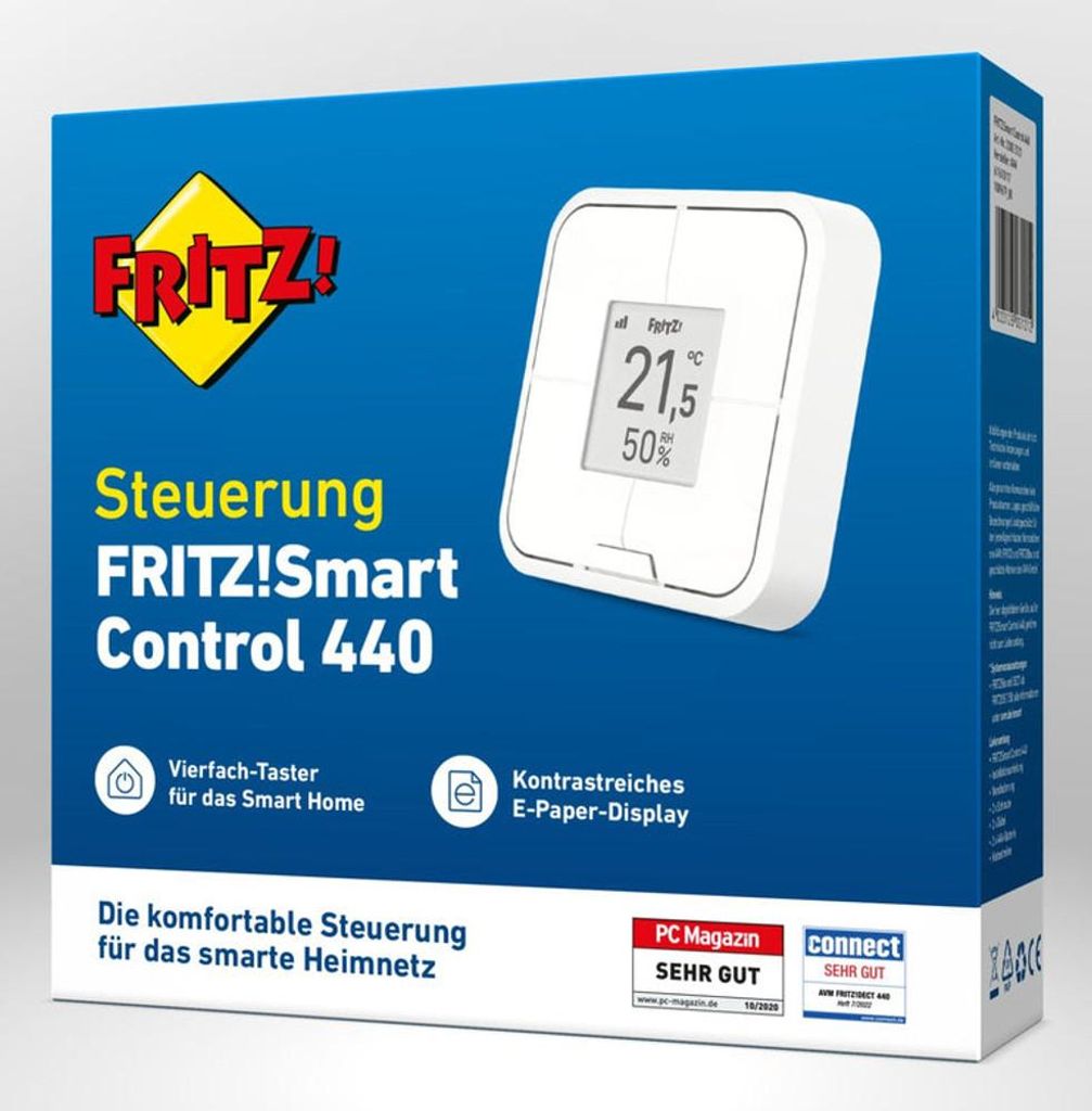 FRITZ! Smart Control 440, Bílá, Bezdrátový, 69 mm, 18 mm, Obrázek produktu 