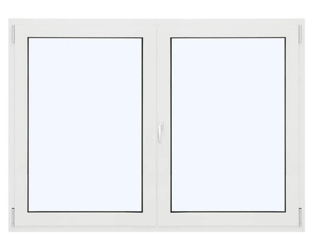 ARON Ternum Aluminiumfenster RAL 9016 verkehrsweiß 2 Flügelig (Dreh/Dreh-Kipp) mit beweglichem Pfosten (Stulp) 1100x1500