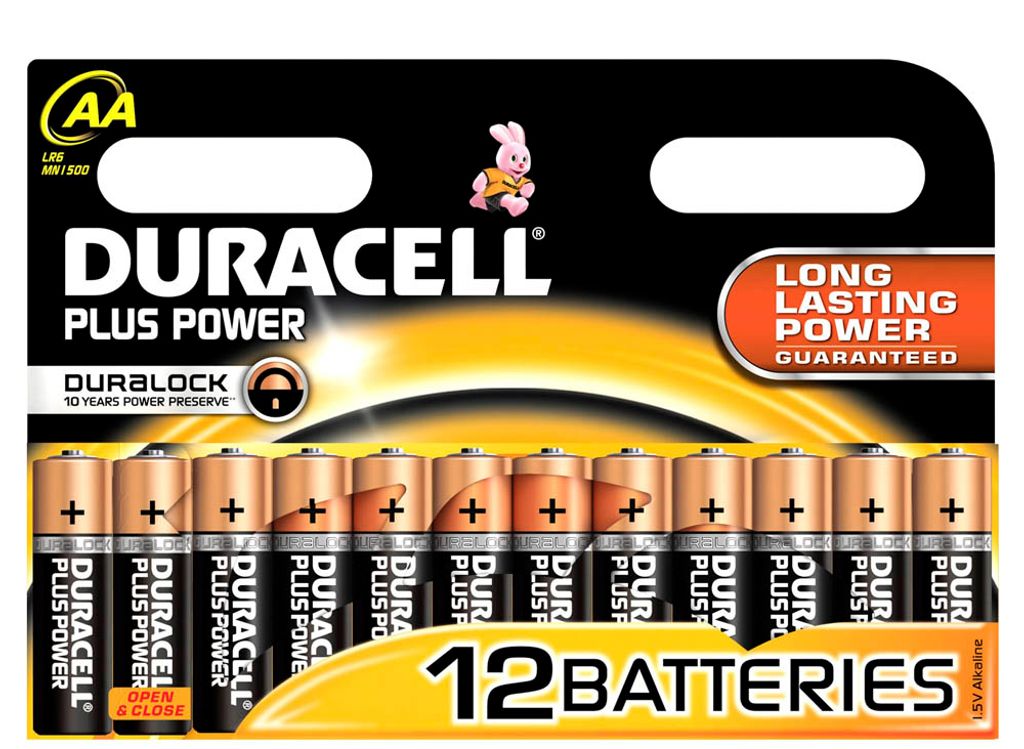 12 batterie Duracell MN1500 Plus Power, formato mignon AA, Immagine del prodotto 