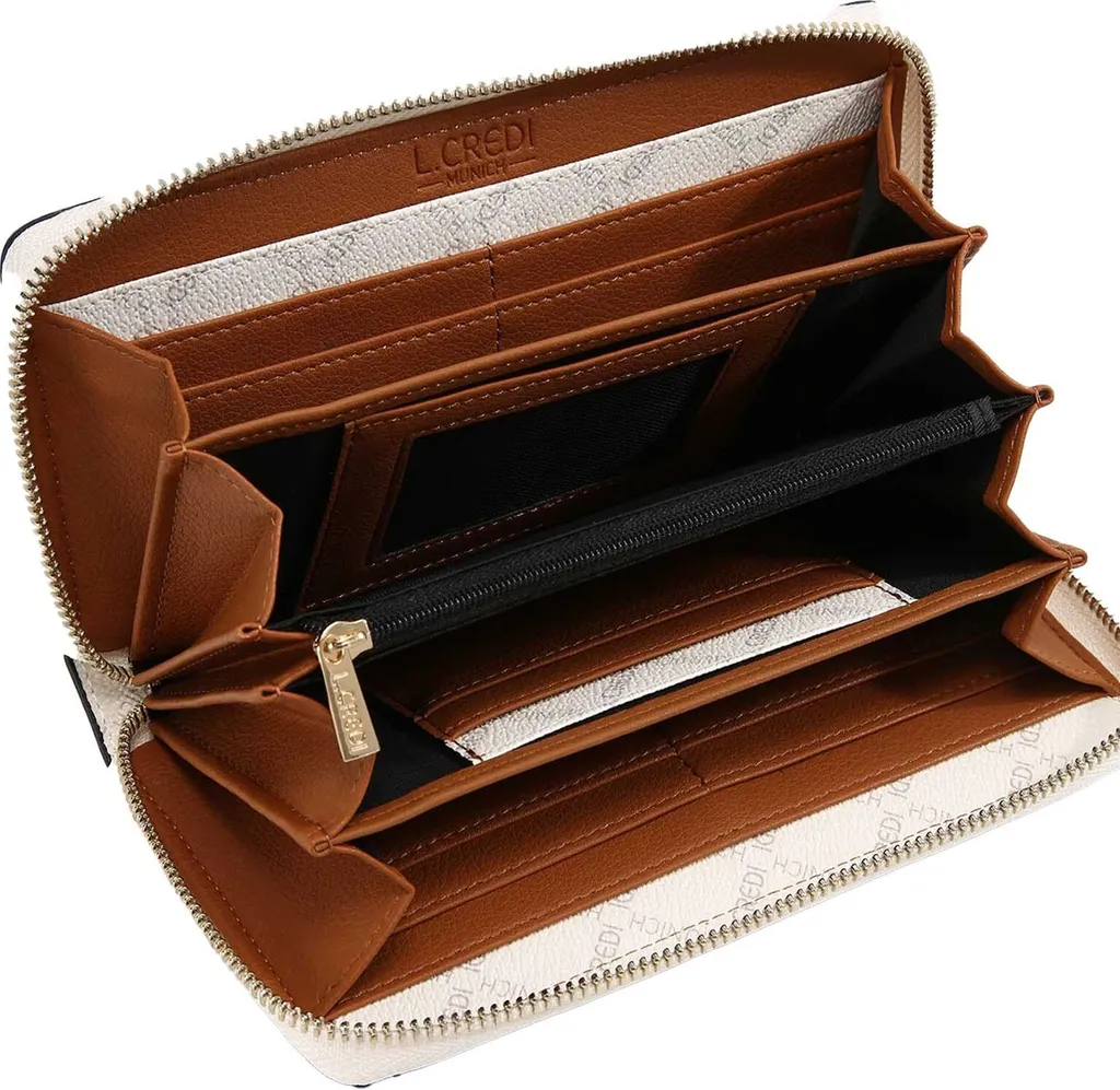 Petit porte-monnaie blanc L.CREDI Filiberta pour sac à main de femme