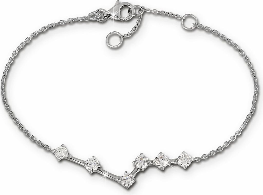 SilberDream Damen-Armband 18,5-21,5cm glitzer weiß Zirkonia 925 Silber SDA5308W