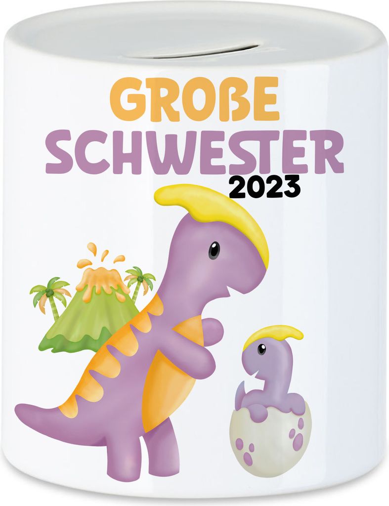 Große Schwester 2023 Spardose Baby Geburt Geschwister Familie Liebe Geborgenheit Kleinkind Geborgenheit