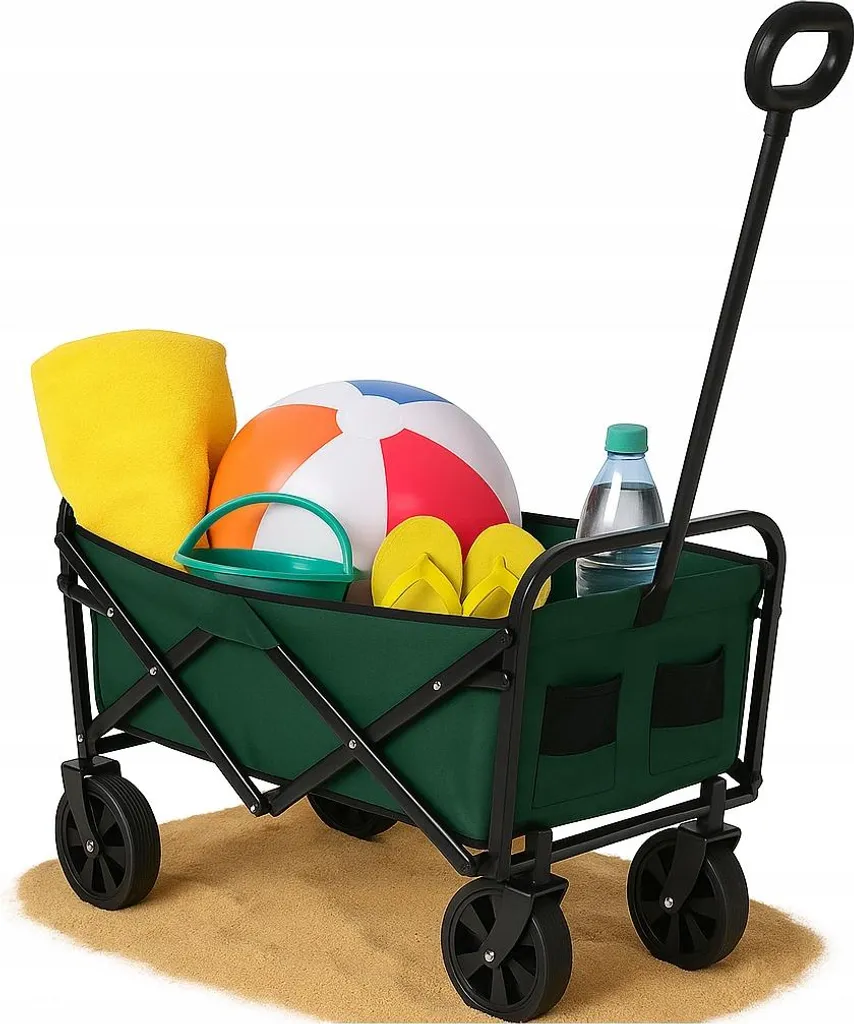 Carrello Giardino Robusto EKSPAND WT03-1 120L Verde Pieghevole