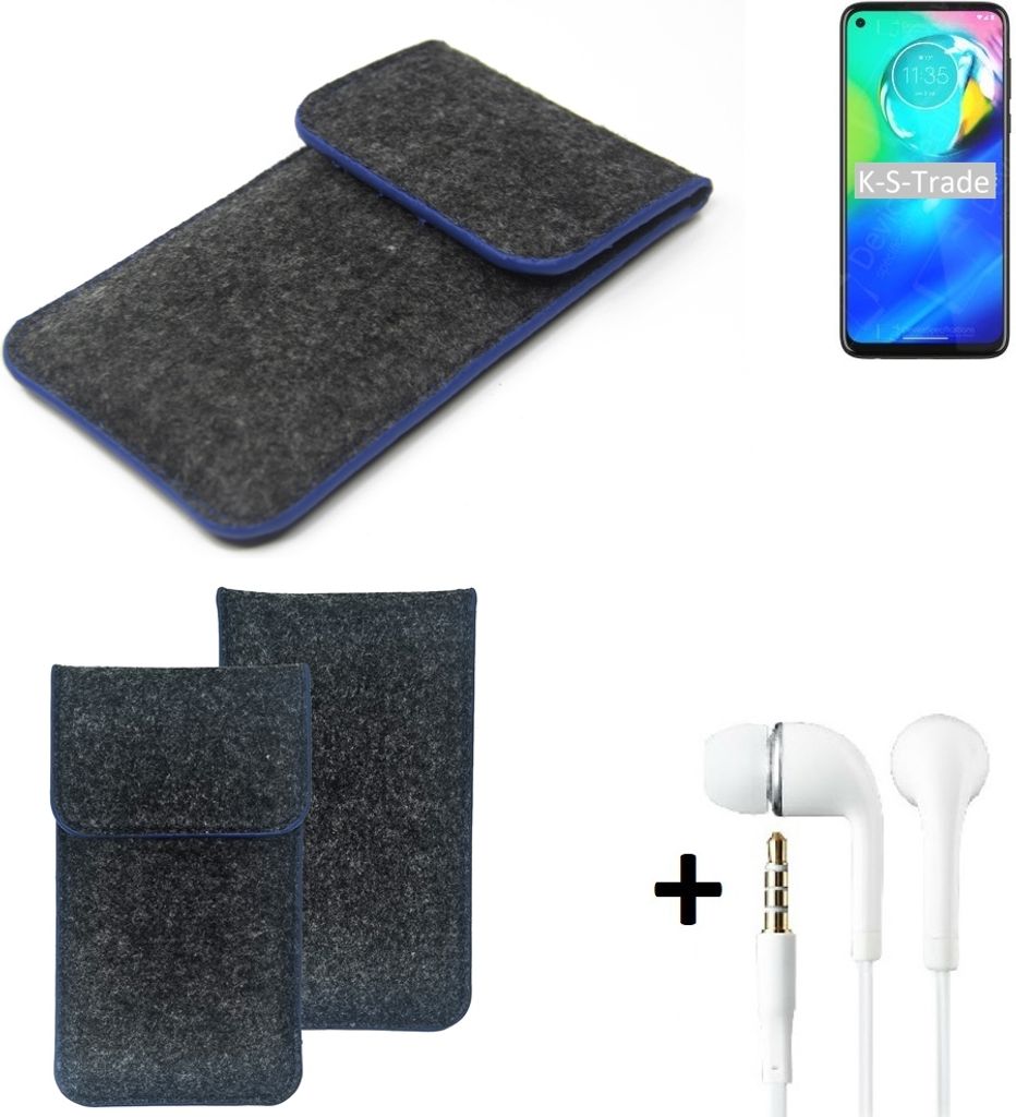 K-S-Trade Handy Schutz Hülle kompatibel mit Motorola Moto G Power Schutzhülle Handyhülle Filztasche Pouch Tasche Case Sleeve Filzhülle dunkelgrau,