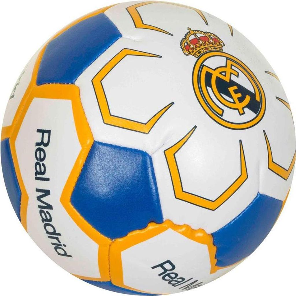 Real Madrid CF offizieller 10cm Mini Soft Fußball BS734 (Mini) (Weiß/Blau/Gold)