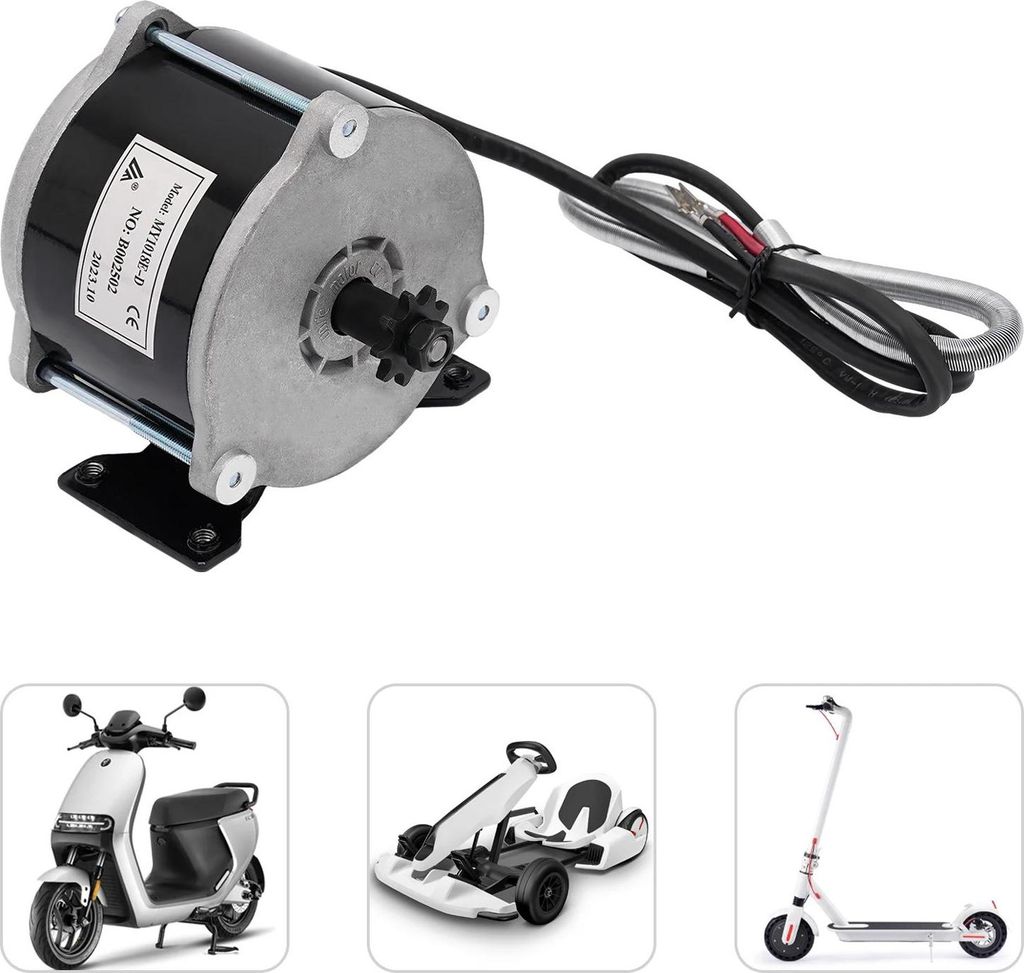 Elektrischer DC-Getriebemotor - MY1018E-D - 24V - 500W - 1700 U/min - 1,98 Nm - Bürstenmotor - Für E-Bike