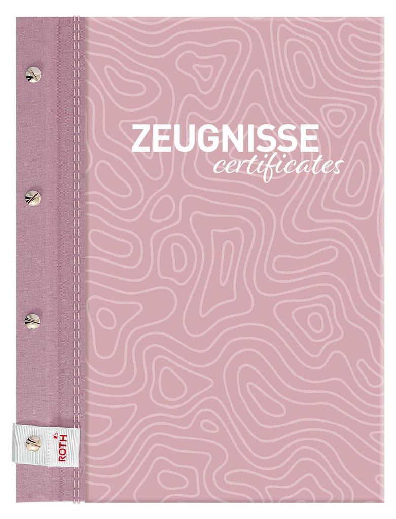 ROTH Zeugnismappe Pattern mit Buchschrauben "Dusty Rose" Produktbild 