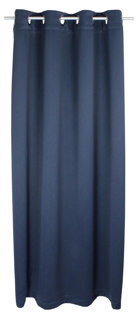 Verdunklungsvorhang navy blau Blackout Ösen Vorhang blickdicht 135x245 cm Gardine