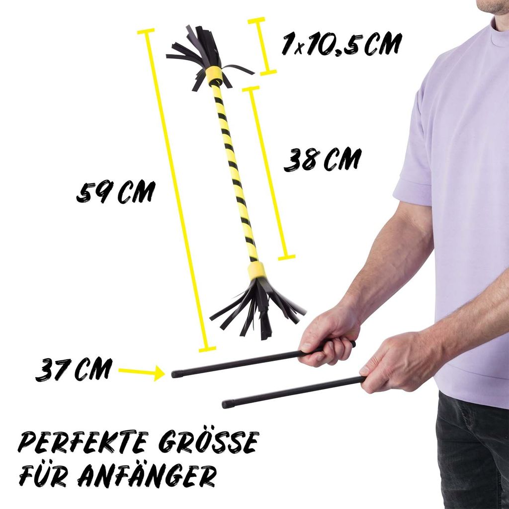 Diabolo Freizeitsport Flowerstick Basic (uv grün) mit