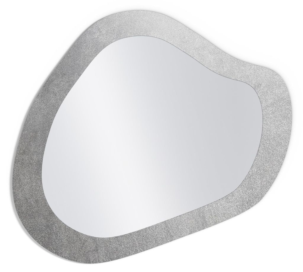 DEQORI Wandspiegel Organisch 90,5x82,3 cm 'Verputzte Steinmauer' Spiegel Badspiegel Bad