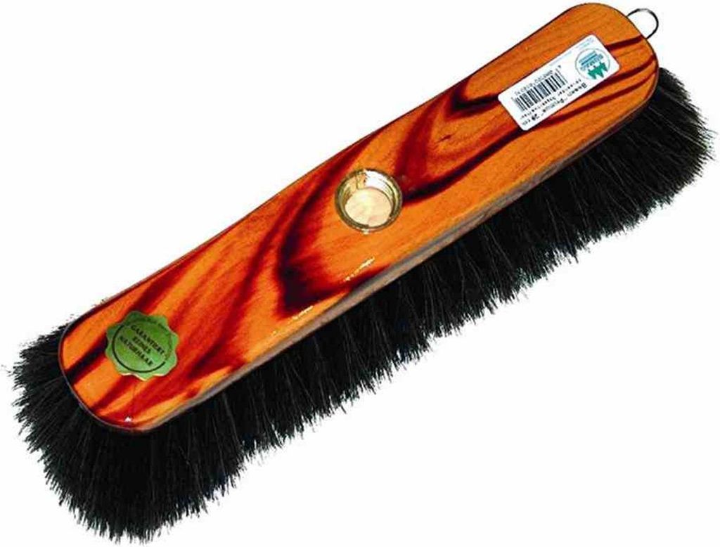 Zimmerbesen 29cm Schweifh nussbaumfarben lackiert, braun/schwarz (1 Stück)