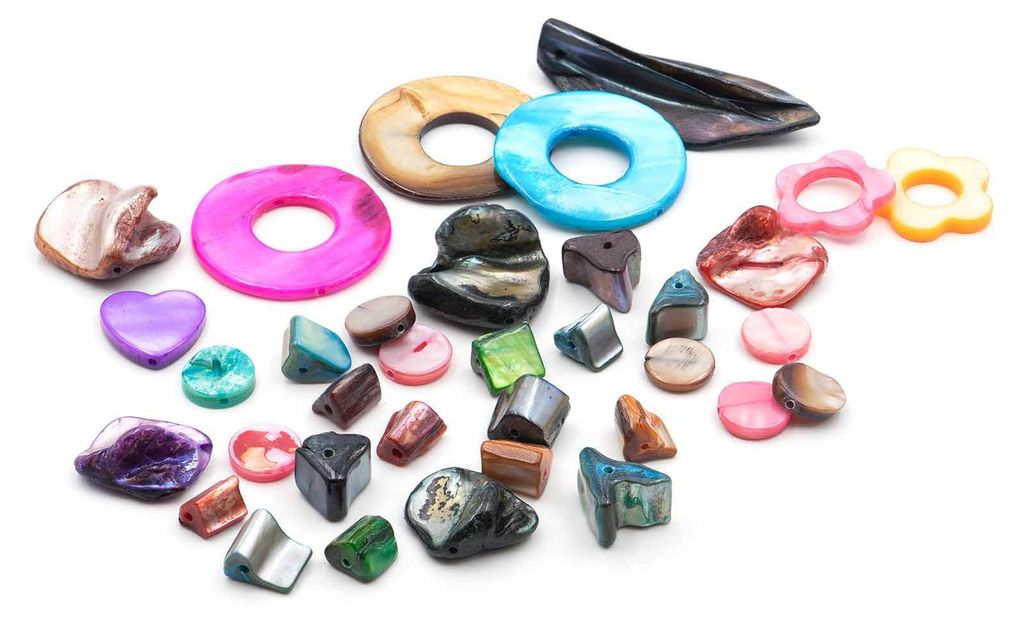 Vintageparts Mysterybag Perlmuttmix bunt 50 Gramm Schmuckzubehör